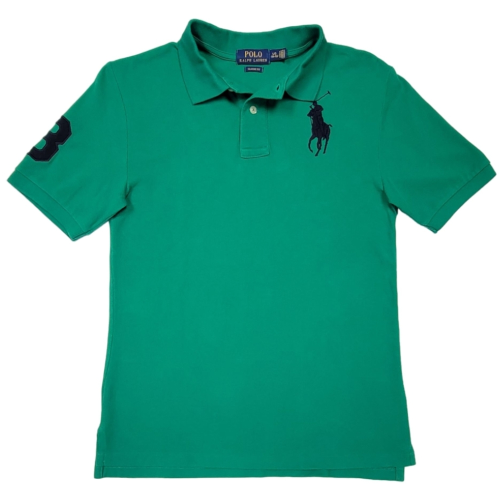 Polo Ralph Lauren Boys' Emerald Green Short Sleeve Cotton Polo Shirt • L (14-16)